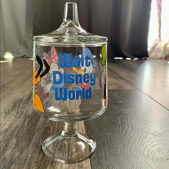 Apothecary Jar Walt Disney World Mickey Minnie Goofy Donald AS IS - Picture 4 of 10